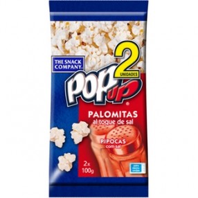 POP UP Palomitas al toque de sal pack 2 unidades bolsa 100 grs